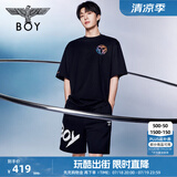 BOY LONDON【范丞丞同款】潮牌男女同款春夏涂鸦朋克运动短裤N13901 黑色 S