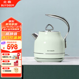 北鼎 Buydeem K203炫彩304不锈钢电水壶自动断电烧水 浅杉绿【国家补贴】