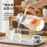 忆壶茶凉水壶家用冷水壶储水加厚凉水壶玻璃带凉水杯大容量套装泡茶壶