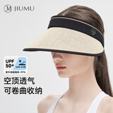 玖慕（JIUMU）防晒帽女遮阳帽太阳帽空顶帽草帽凉帽夏季户外遮脸防紫外线帽子女
