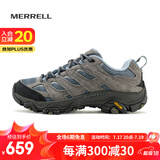 迈乐（Merrell）官方店男女款户外登山徒步鞋减震MOAB 3迈越者轻量防滑耐磨透气 J035896灰蓝（女） 38