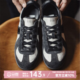马登夏季新款小白板鞋运动休闲鞋透气GAT赛车平底阿甘德训练鞋子男女 墨黑色 /国风款薄底丝绸刺绣国潮 马登工装 42 (260mm) 男码