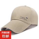 【热销】棒球帽春夏男士加长檐遮阳三明治帆布户外帽子钓鱼高尔夫 深驼色 可调节