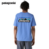 巴塔哥尼亚（Patagonia）男女情侣通勤短袖夏季P-6 Logo混纺棉休闲潮流户外透气T恤 38504 ABNB M
