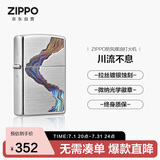 ZIPPO打火机之宝防风煤油 川流不息 生日礼物男送男友送老公  单机