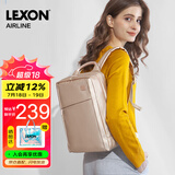 乐上（LEXON）商务双肩电脑包女13.3英寸笔记本双肩背包时尚出差户外书包金色