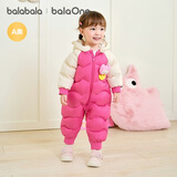 巴拉巴拉童装婴儿羽绒服宝宝连体衣新生儿2025冬加厚哈衣爬服208425120204