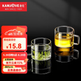 金灶（KAMJOVE） 茶杯玻璃茶杯品茗杯耐热玻璃杯 家用办公室喝茶杯泡茶杯小茶杯 K-106/2个装120毫升