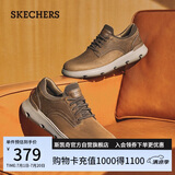 斯凯奇（Skechers）男士皮鞋夏季薄款商务男鞋高档德比鞋软底舒适英伦休闲鞋204702