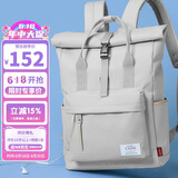 第九城（V.NINE）双肩包男大容量15.6英寸笔记本电脑包通勤旅行背包情侣款大中学生书包 VD0BV33947S 晨雾灰