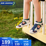 江博士全接触凉鞋 夏季男女包头凉鞋中大童儿童凉鞋S10242W005蓝/米 31