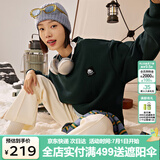 卡帕套头衫情侣男女卫衣索罗娜休闲加绒圆领长袖K0DZ2WT93P