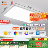 FSL佛山照明LED吸顶客厅灯护眼高显97全光谱智能蝉翼144W包安装