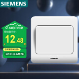 西门子（SIEMENS）开关插座 一开单控面板 86型暗装面板 远景雅白色