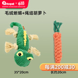 Hoopet狗玩具耐咬磨牙狗狗玩具自嗨解闷神器小狗独处发声幼犬泰迪柯基比熊边牧金毛拉布拉多宠物用品 发声蜥蜴+5亓颂胡萝卜咬绳