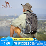 骆驼（CAMEL）山栖登山包户外专业背包男女运动双肩包大容量轻便徒步深灰