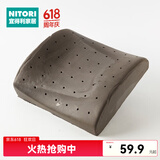 NITORI宜得利家居 低反弹颈枕记忆棉汽车头枕针织网眼枕套可拆洗 灰色 办公靠垫 低反弹 针织 灰色2