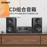 THINKYA 迷你蓝牙CD组合音响CD播放机 FM收音机 桌面HIFI发烧音箱 2.0声道