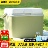 探险者（TAN XIAN ZHE）保温箱大容量冰块冷藏箱户外露营装备全套旅行车载冰桶摆摊外卖箱 5L抹茶色【冰晶盒*1+冰袋*4】