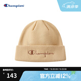 Champion冠军针织帽女春秋新款美式复古刺绣毛线帽冷帽潮牌街头帽子男 卡其色 均码