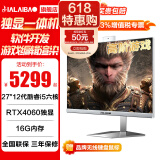 JIALAIBAO嘉莱宝独立显卡一体机电脑游戏高性能家用商用27英寸显示器大屏台式主机一体机学习办公电竞 27英寸i5六核独显16G运存【可玩3A大作】 双硬盘（1T机械+256G固态)