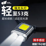 探路蜂夹帽头灯超轻夜钓鱼头灯感应长续航帽夹灯赶海头灯手电筒夜钓灯