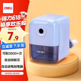 得力（deli）学生可自动进笔手摇卷笔刀削笔机/铅笔削笔器/削笔刀/转笔刀 儿童文具考试生日六一儿童节礼物蓝