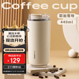 Vanow保温杯女便携咖啡杯男316不锈钢水杯随行杯小巧高颜值杯子