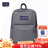 JANSPORT杰斯伯书包轻便双肩包男女旅行包简约背包电脑包学生校园 4QUT7H6雾灰-侧边袋