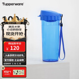 特百惠（Tupperware）茶韵500ML塑料杯 男女学生夏季运动水杯子大容量520送礼物 纯净蓝