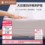 罗莱家纺 床垫薄款床褥子 学生宿舍大豆防螨抗菌纤维软垫 白0.9米床