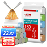 Sodolike 尚岛 抽绳手提式自动收口垃圾袋 180只中号45*50cm*10卷 加厚