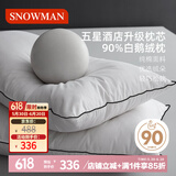 斯诺曼枕头 万豪五星酒店升级款 90%白鹅绒枕羽绒枕芯80支全棉74*48cm
