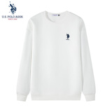 U.S. POLO ASSN.卫衣男秋冬保罗男士高端休闲圆领打底衫运动长袖t恤男 白色 XL