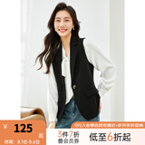 梵希蔓马甲西装外套女外穿小坎肩2025年春秋装叠穿马夹 V8227 黑色 XL