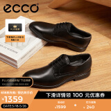 爱步（ECCO）皮鞋男 商务皮鞋男鞋简约正装皮鞋男士亮面皮鞋德比鞋 墨本621634 黑色/磁石灰62163450839 43 尺码偏大