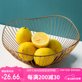 餐将军 果篮 北欧铁艺水果篮果盘创意水果收纳篮零食盘轻奢收纳筐 