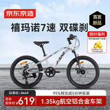 京东京造20寸儿童自行车6-13岁 山地自行车7速碟刹升级款-时空银
