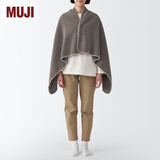 MUJI 可两面使用的雪尼尔毛毯 毯子盖毯披肩办公室午睡午休空调毯 棕色 80*130cm