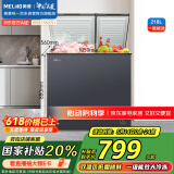 美菱（MeiLing）218升大容量家用冰柜 双箱双温冷柜 顶开门一级能效节能 冷藏冷冻卧式冰箱BCD-218DTCX国家补贴