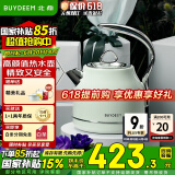 北鼎（Buydeem） 电水壶电热水壶机械式电热水壶家用烧水壶开水壶不锈钢进口控温器烧水器轻奢复古礼品包装 1.2L 【浅杉绿】K203|极简主义丨高颜值