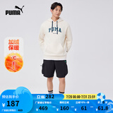 彪马（PUMA）加绒美式复古卫衣套头衫男女情侣秋冬休闲连帽上衣686857 杏仁糖色-87 XL (185/104A)
