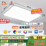 FSL佛山照明LED吸顶客厅灯护眼高显97全光谱智能蝉翼144W包安装