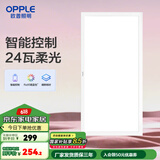 欧普（OPPLE） 集成吊顶led 铝扣板天花板格栅平板灯嵌入式厨房灯厨卫灯 铂朗Ⅲ智控RA95调光调色24瓦铝框 防潮防锈抗油污