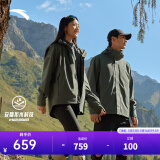 安踏三合一冲锋衣丨硬壳耐磨户外登山服防风透湿拒水夹克2件套 【三合一水壳1.0】水族绿7607-6 L