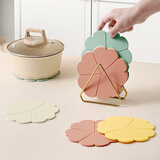 简美家硅胶隔热垫家用餐桌垫子餐具防水防滑防烫碗垫杯垫餐盘垫4片