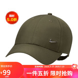 耐克NIKE配饰男女太阳帽棒球帽CLUB CAP速干帽子FB5372-325卡其绿M/L