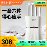 王麻子菜刀刀具套装 厨房砍骨切菜刀水果刀多用刀厨房剪刀厨具全套  一整套套刀锋利6件套