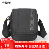 卡拉羊单肩包男士斜挎包多隔层帆布包休闲小包户外胸包CX4008父亲节礼物