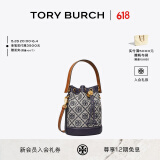Tory Burch 汤丽柏琦 T MONOGRAM 迷你提花斜挎水桶包TB 80534 海军蓝 405